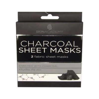 Skin Academy Sheet Masks Charcoal – 2 Fabric Sheet Mask