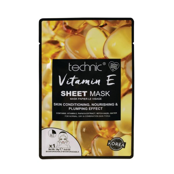 Technic Vitamin E Sheet Mask – 1 Application - 18g