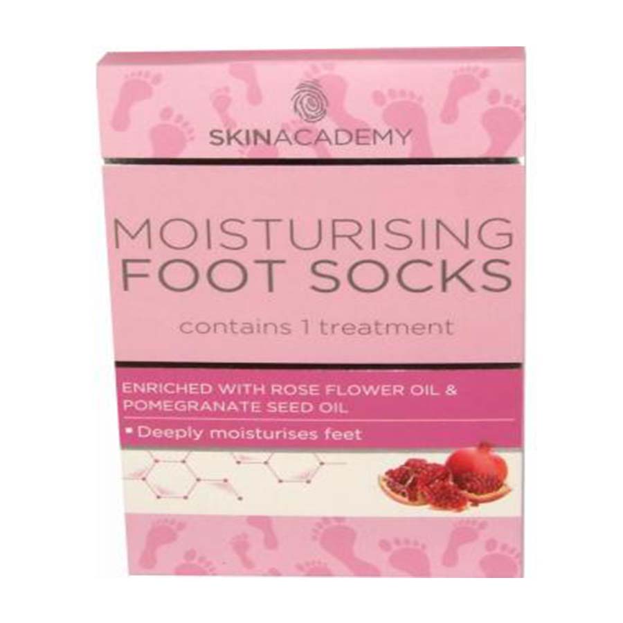 Skin Academy Rose Flower & Pomegranate Moisturise Foot Socks – 60g