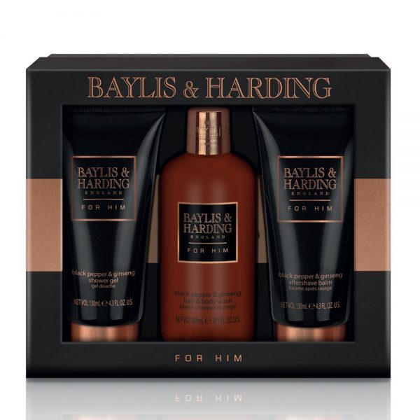 Baylis & Harding Black Pepper and Ginseng Grooming Trio Gift Set